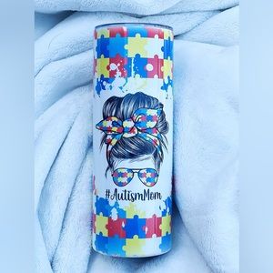 Autism Awareness Mom Tumbler 20 oz